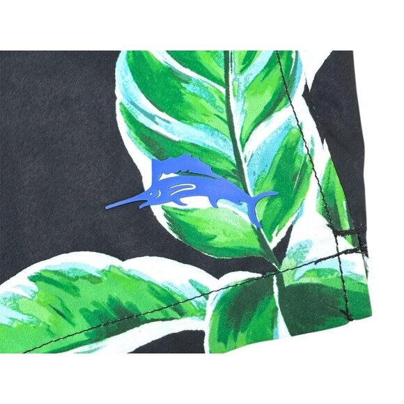 Tommy Bahama Mens Green Black Big Tall Tropical Harbor Swim Trunks Sz 3XL New - Picture 6 of 12